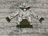 Preorder Samples GT1136 Embroidery Hunting Camo Dog Elk Hoodie Kids Girls Pullover