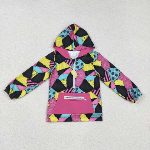 GT1137 Halloween Cartoon Purple Hoodie Kids Boys Pullover