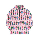Preorder 09.25 GT1172 Christmas Soldier Pink Zipper Adult's Shirt Pullover