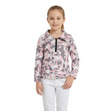 GT1178 Hunting Camo Pink Zipper Yoga Kids Girls Pullover