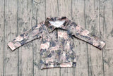 Preorder Samples GT1180 Hunting Forest Elk Zipper Yoga Kids Girls Pullover
