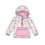 Preorder 09.25 GT1181 Christmas Santa Milk Cookie Pink Hoodie Kids Girls Pullover