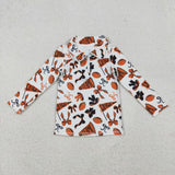 GLP2760 Go Team Go Fight Win Football Bows Yoga Girls Set