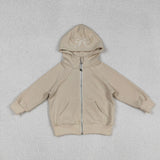 US Warehouse GT1203 Cream Bows Zipper Hoodie Girl's Sweatshirt Coat