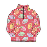 Preorder GT1212 Football Bows Flower Yoga Kids Zipper Pullover Shirt Top (Deadline 2025.9.23)