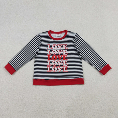 GT1237 Valentine's Day Love Pink Kids Girls Shirt Top (12-18M to 7-8T)