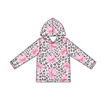 Preorder 10.08 MOQ 5 pcs GT1240 Valentine's Day Bows Leopard Kids Hoodie Pullover