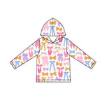 Preorder 10.08 MOQ 5 pcs GT1241 Coquette Bows Kids Hoodie Pullover