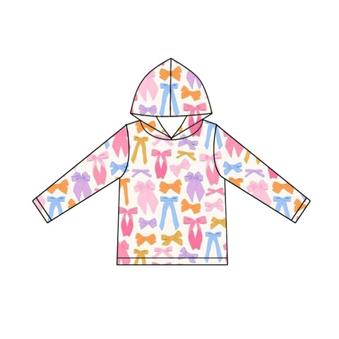 Preorder 10.08 MOQ 5 pcs GT1241 Coquette Bows Kids Hoodie Pullover