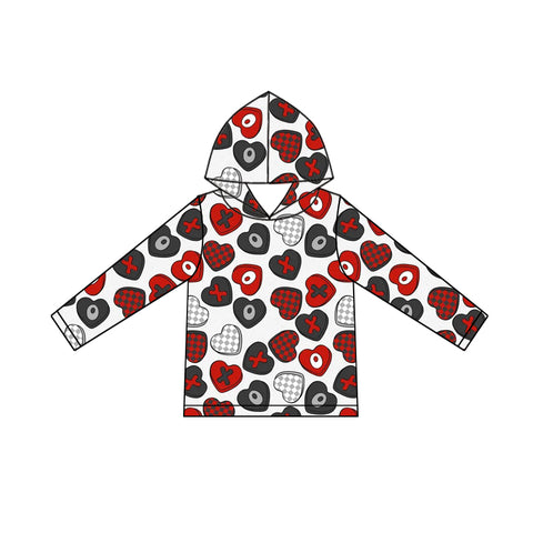 Preorder 10.08 MOQ 5 pcs GT1243 Valentine's Day XOXO Kids Hoodie Pullover
