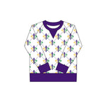 Preorder 10.20 MOQ 5 pcs GT1267 Mardi Gras Kids Girls Shirt Top