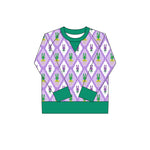 Preorder 10.20 MOQ 5 pcs GT1268 Mardi Gras Crawfish Kids Girls Shirt Top