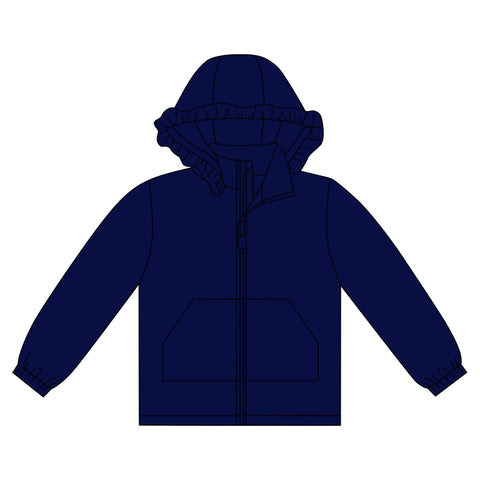 Preorder 10.20 MOQ 5 pcs GT1285 Solid Color Hoodie Kids Girls Zipper Coat