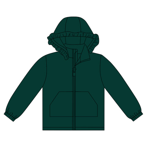 Preorder 10.20 MOQ 5 pcs GT1288 Solid Color Hoodie Kids Girls Zipper Coat