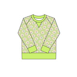 Preorder 10.20 MOQ 5 pcs GLS0025 Flower Green Yoga Girls Shorts Set