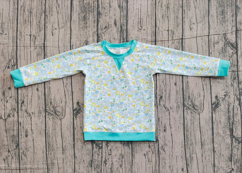 Preorder Samples GT1294 Flower Mint Yoga Kids Girls Shirt