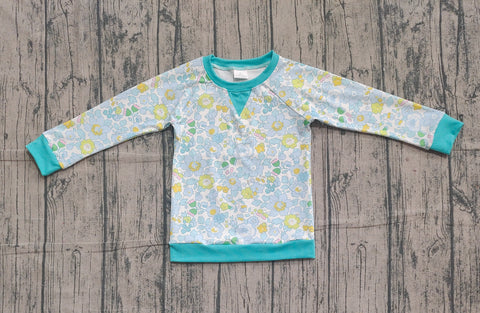 Preorder Samples GT1294 Flower Mint Yoga Kids Girls Shirt