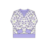 Preorder 10.20 MOQ 5 pcs GLS0029 Flower Purple Yoga Girls Shorts Set