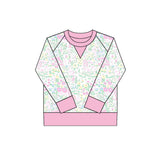 Preorder 10.20 MOQ 5 pcs GLS0031 Flower Floral Pink Yoga Girls Shorts Set