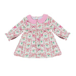 Preorder 10.23 MOQ 5 pcs GT1300 Flower Bows Pink Kids Girls Shirt Top