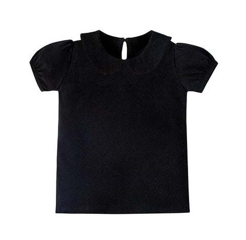 Preorder 10.28 MOQ 5 pcs GT1304 Solid Color Black Yoga Kids Girls Shirt Top