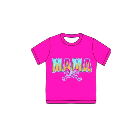Preorder 10.28 MOQ 5 pcs GT1311 Ice Cream MAMA Pink Adult's Shirt Top