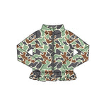 Preorder 11.16 MOQ 5 pcs GLP2995 Hunting Camo Yoga Coat Girls Set