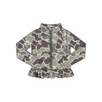 Preorder 11.16 MOQ 5 pcs GLP2996 Hunting Camo Yoga Coat Girls Set