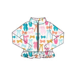 Preorder 11.16 MOQ 5 pcs GLP3000 Colorful Bows Yoga Coat Girls Set