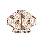 Preorder 11.16 MOQ 5 pcs GLP3001 Football Flower Yoga Coat Girls Set