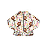 Preorder 11.16 MOQ 5 pcs GLP3001 Football Flower Yoga Coat Girls Set
