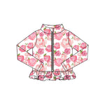 Preorder 11.16 MOQ 5 pcs GLP3002 Flower Rose Yoga Coat Girls Set