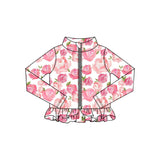 Preorder 11.16 MOQ 5 pcs GLP3002 Flower Rose Yoga Coat Girls Set