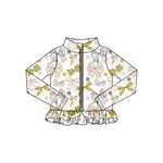 Preorder 11.16 MOQ 5 pcs GLP3005 Flower Bows Yoga Coat Girls Set