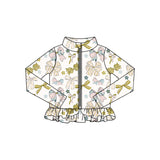 Preorder 11.16 MOQ 5 pcs GLP3005 Flower Bows Yoga Coat Girls Set
