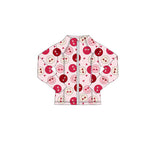 Preorder 11.17 MOQ 5 pcs GLD1391 Smiley Love Pink Yoga Coat Girls Skorts Set