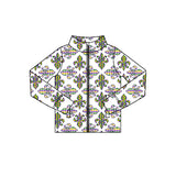 Preorder 11.17 MOQ 5 pcs GLP3025 Mardi Gras Yoga Coat Girls Set