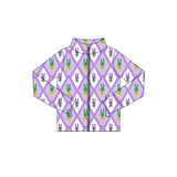 Preorder 11.17 MOQ 5 pcs GLP3029 Mardi Gras Crawfish Yoga Coat Girls Set