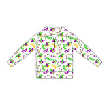 Preorder 11.17 MOQ 5 pcs GLD1396 Mardi Gras Mask Yoga Pullover Girls Skorts Set