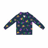 Preorder 11.17 MOQ 5 pcs GLD1402 Mardi Gras Mask Yoga Pullover Girls Skorts Set