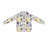 Preorder Samples GLD1415 Mardi Gras Mask Yoga Pullover Girls Skorts Set