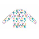 Preorder 11.17 MOQ 5 pcs GLD1417 Tennis Balls Green Yoga Pullover Girls Skorts Set