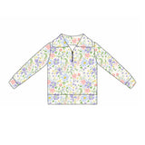 Preorder 11.17 MOQ 5 pcs GLD1420 Flower Orange Yoga Pullover Girls Skorts Set