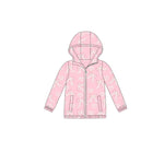 Preorder 11.17 MOQ 5 pcs GT1376 Love Bows Pink Hoodie Kids Girls Coat