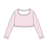 Preorder 11.24 MOQ 5 pcs GLS0045 Solid Color Light skin Square Collar Yoga Girls Set