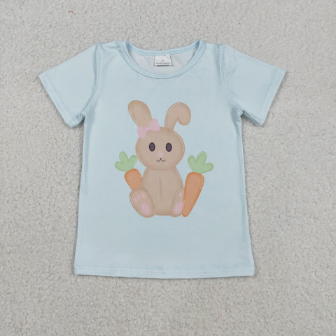 GT1395 Easter Rabbit Carrot Kids Girls Shirt Top