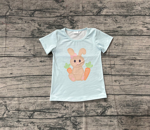 Preorder Samples GT1395 Easter Rabbit Carrot Kids Girls Shirt Top