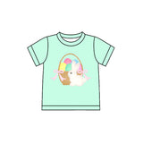 Preorder Samples GT1396 Easter Rabbit Bunny Egg Basket Kids Girls Shirt Top