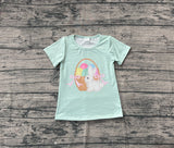 Preorder Samples GT1396 Easter Rabbit Bunny Egg Basket Kids Girls Shirt Top