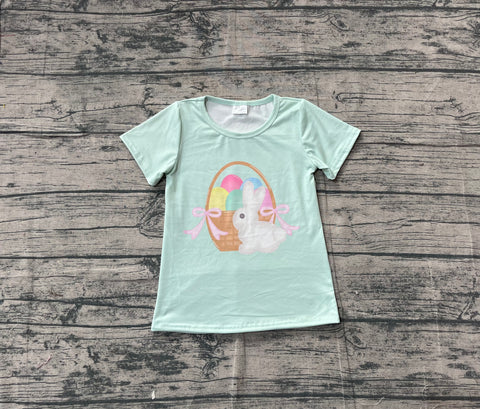 Preorder Samples GT1396 Easter Rabbit Bunny Egg Basket Kids Girls Shirt Top
